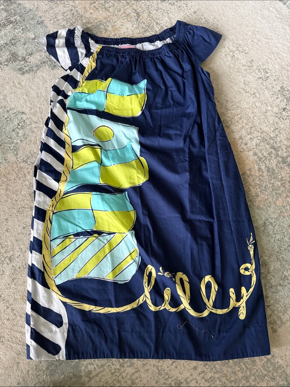Lilly Pulitzer ‘You’re Flagged’ 2010 Sullivan Navy Nautical Shift Dress, Size XS